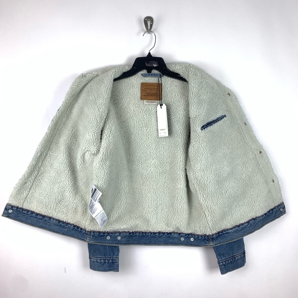 Levi’s Mens Trucker Sherpa Denim Jacket - Picture 3 of 5